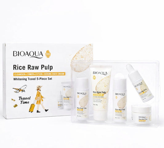 Kit facial viajero de arroz Bioaqua x 5 productos