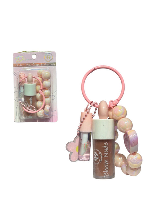 Llavero Dúo Nude + mini mimosa Bloomshell